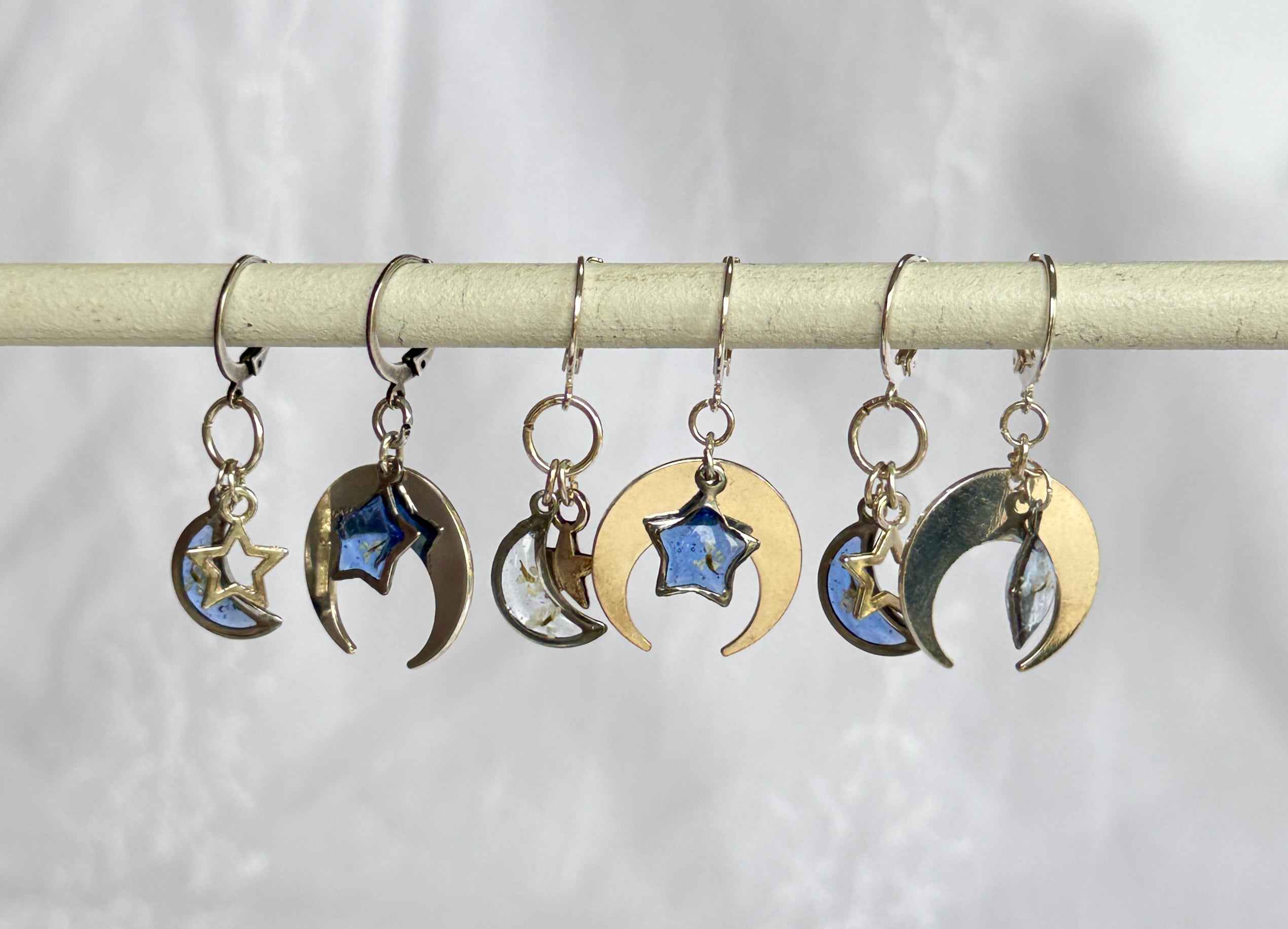 Dormeuses Lunes Argentées