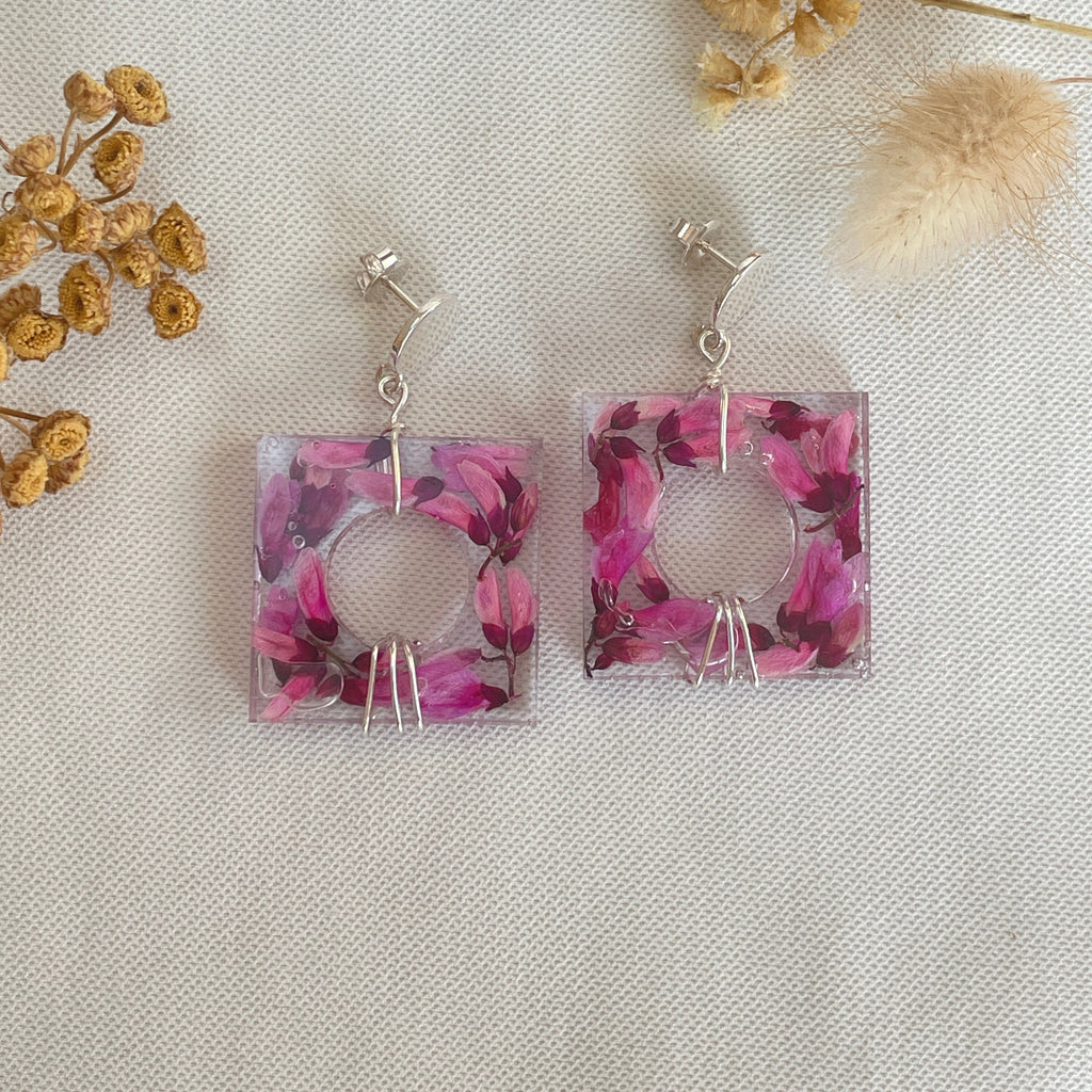 ◐ Boucles d’oreilles Éclipse - Argentées