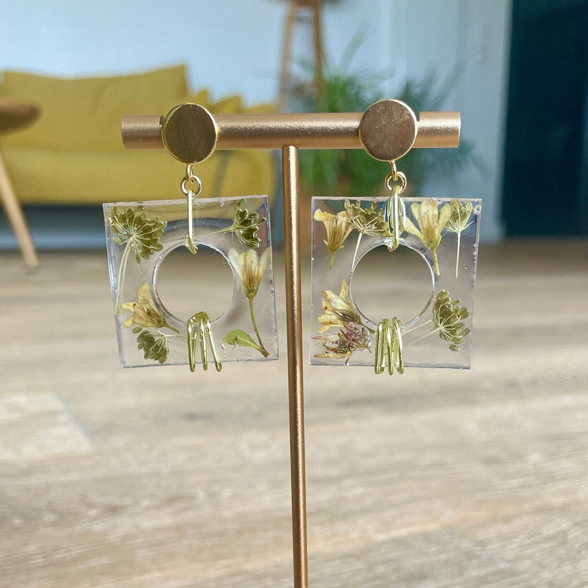 ◐ Boucles d’oreilles Éclipse - Dorées