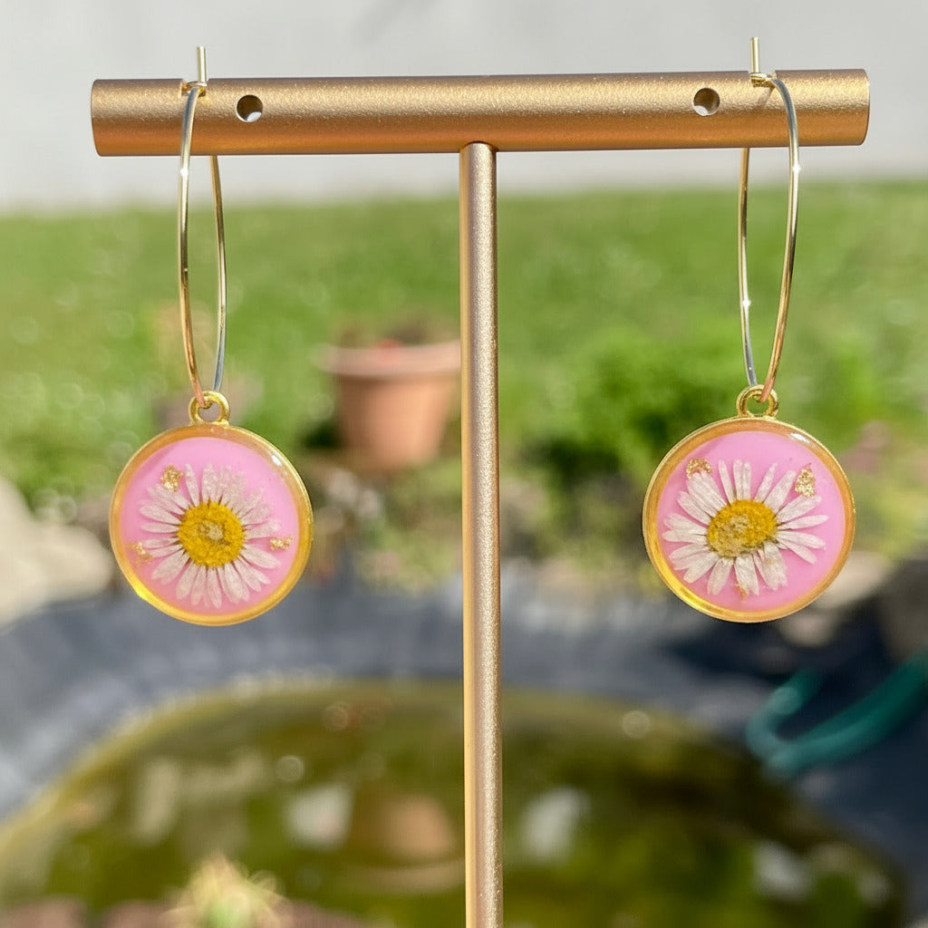 Boucles d'oreilles Halo Doré - Collection Chroma