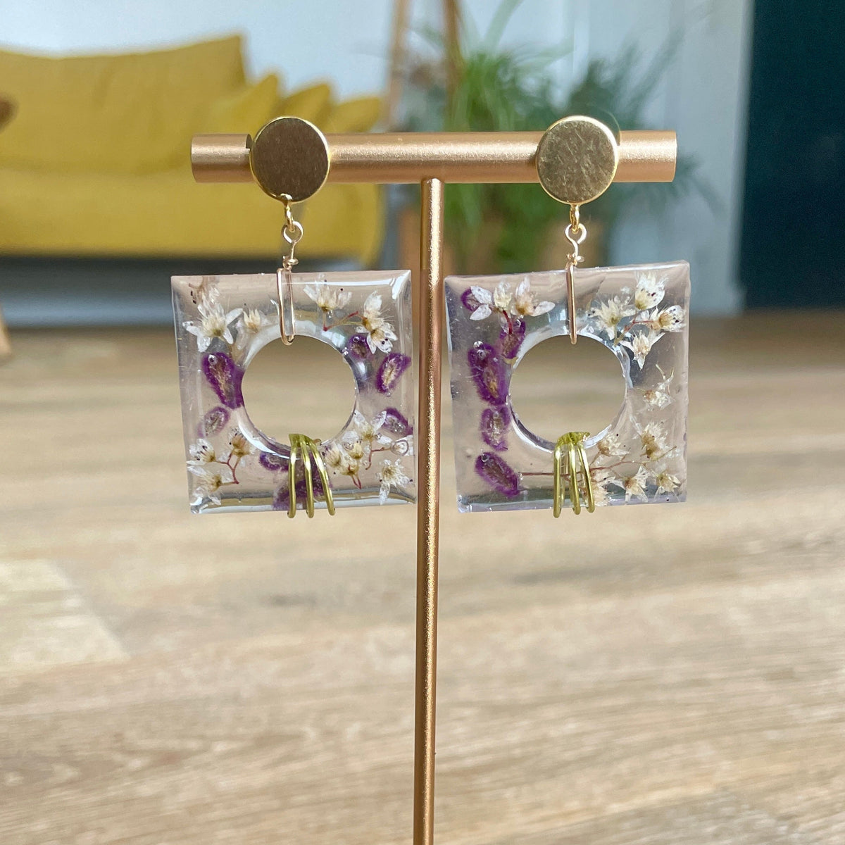 ◐ Boucles d’oreilles Éclipse - Dorées
