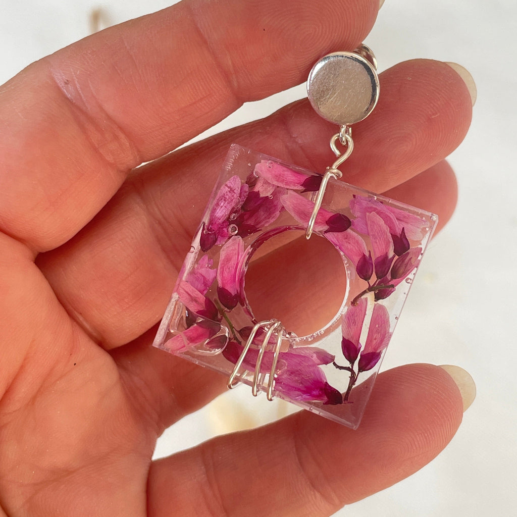 ◐ Boucles d’oreilles Éclipse - Argentées