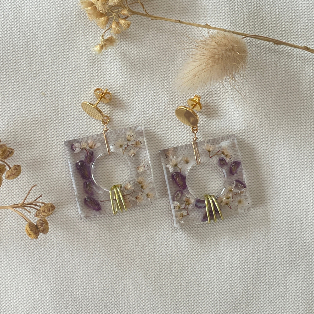 ◐ Boucles d’oreilles Éclipse - Dorées