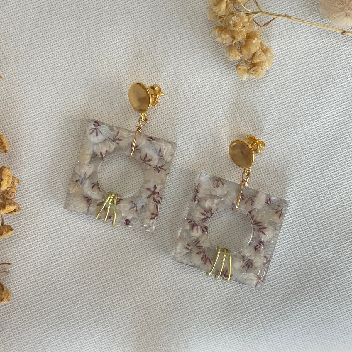 ◐ Boucles d’oreilles Éclipse - Dorées