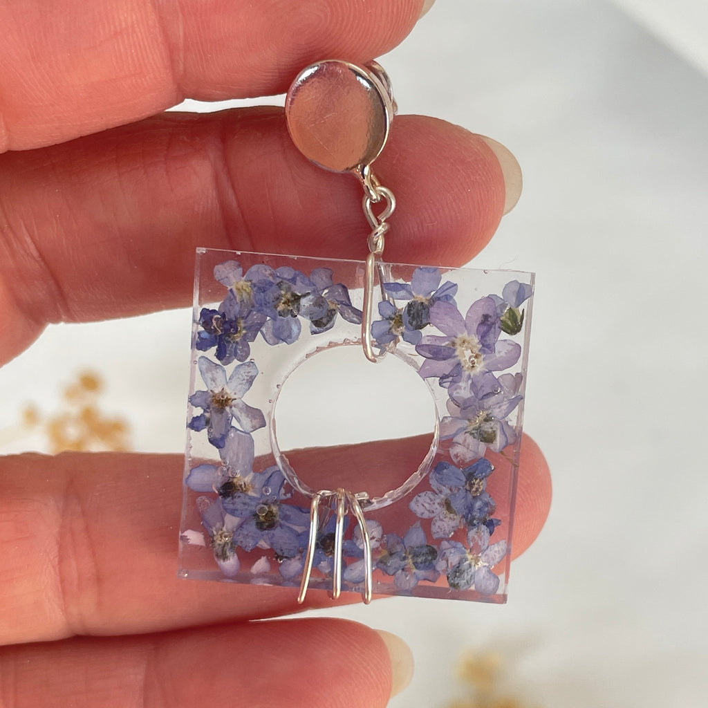 ◐ Boucles d’oreilles Éclipse - Argentées