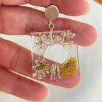 ◐ Boucles d’oreilles Éclipse - Argentées