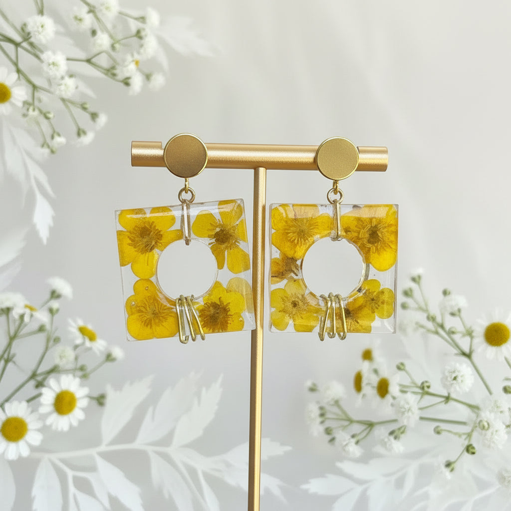 ◐ Boucles d’oreilles Éclipse - Dorées