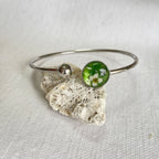 Bracelet jonc ajustable "Alysse Olive" - Collection Chroma