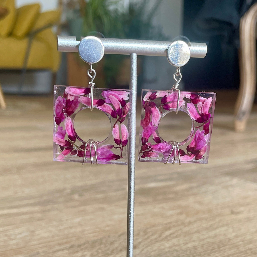 ◐ Boucles d’oreilles Éclipse - Argentées
