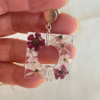 ◐ Boucles d’oreilles Éclipse - Argentées