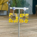 ◐ Boucles d’oreilles Éclipse - Argentées
