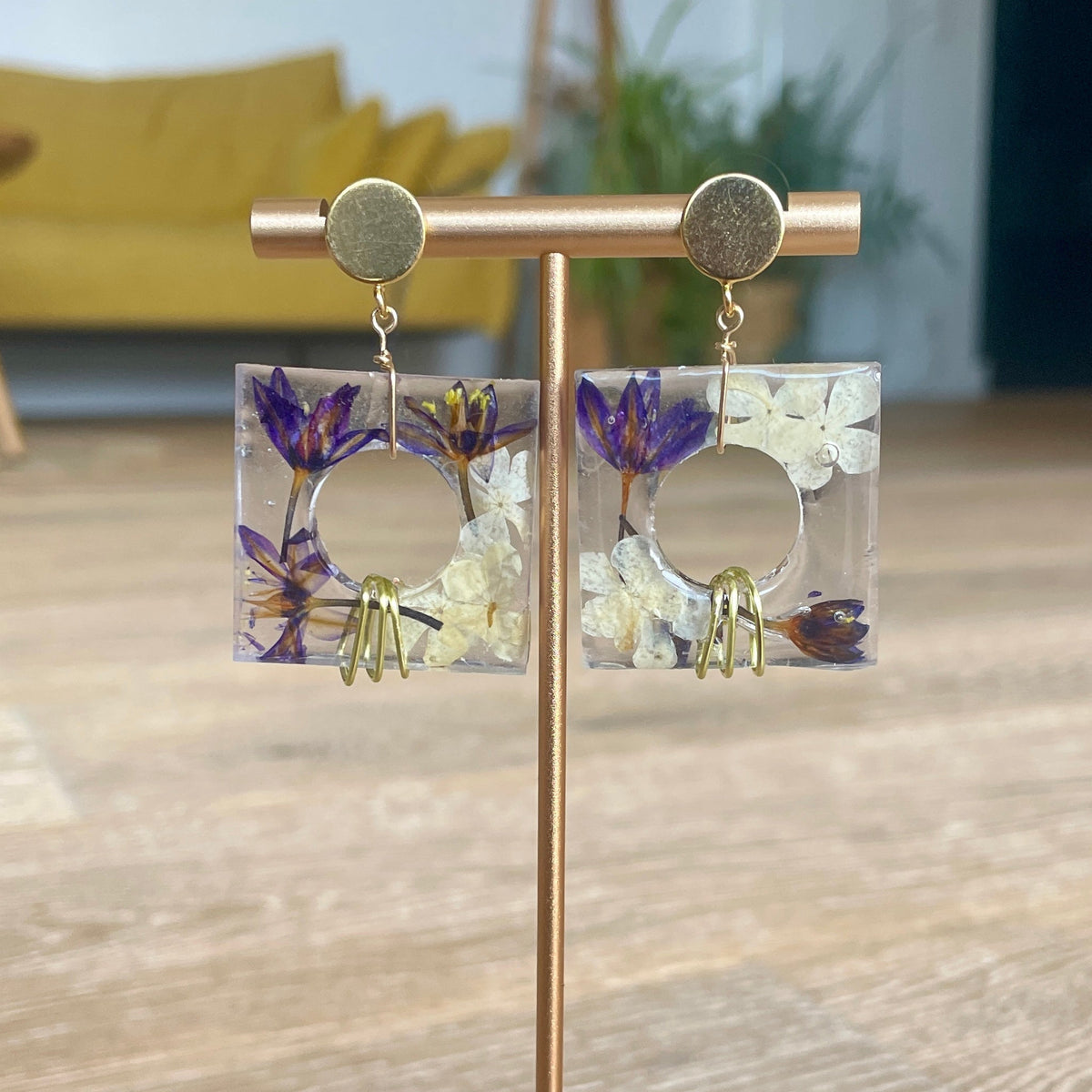 ◐ Boucles d’oreilles Éclipse - Dorées
