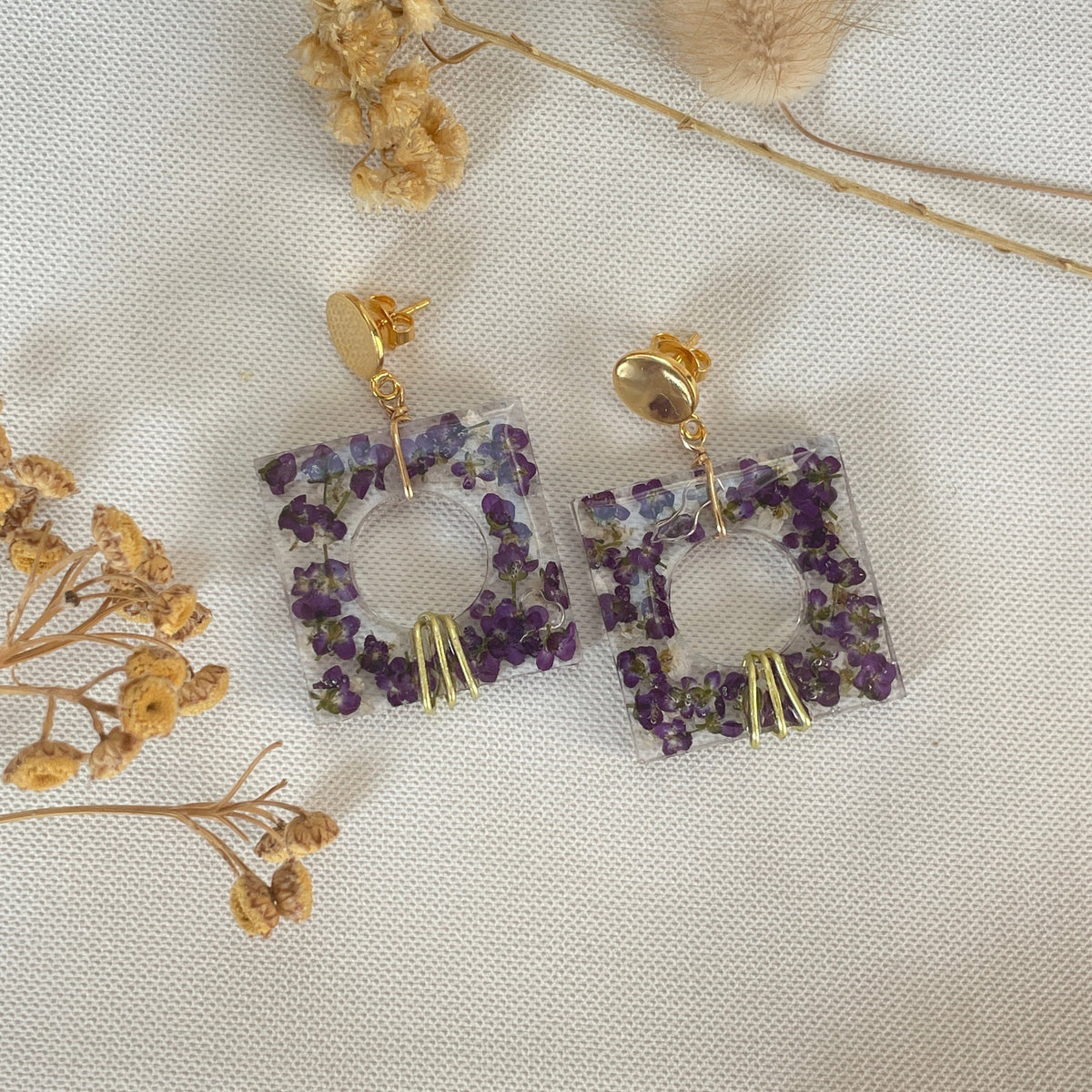 ◐ Boucles d’oreilles Éclipse - Dorées