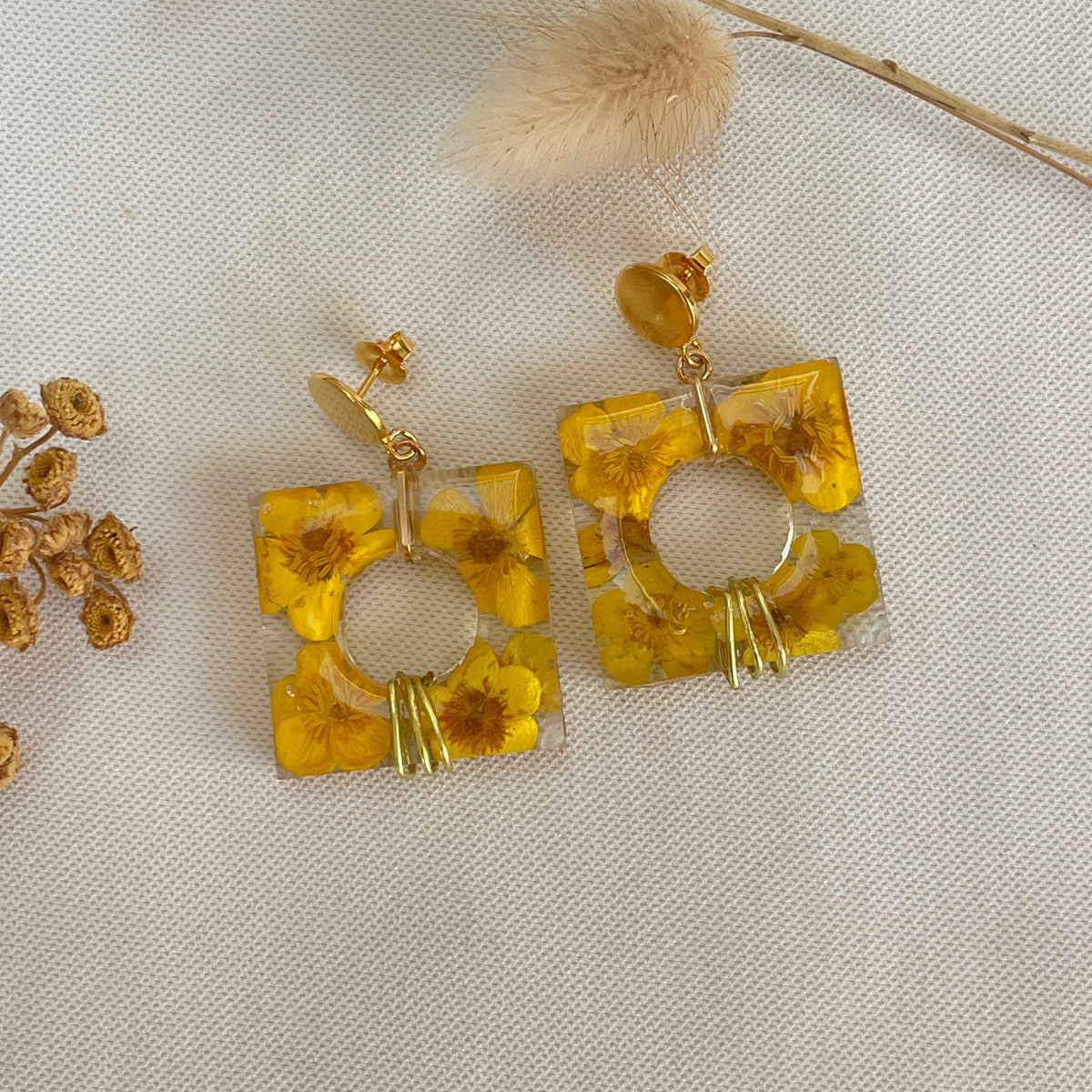 ◐ Boucles d’oreilles Éclipse - Dorées