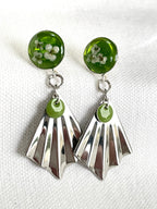 Boucles d'oreilles "Alya Olive" - Collection Chroma