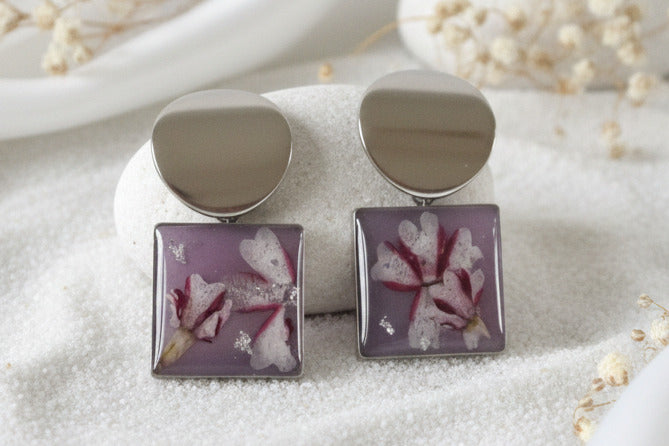 Clous carrés Verveine rose