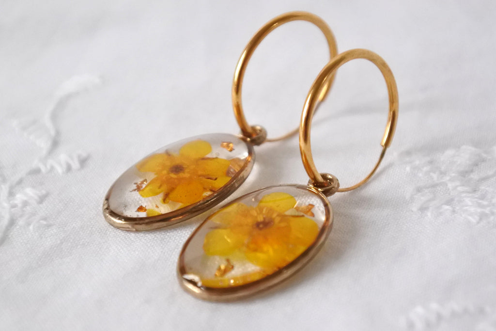 Mini créoles Boutons d'or