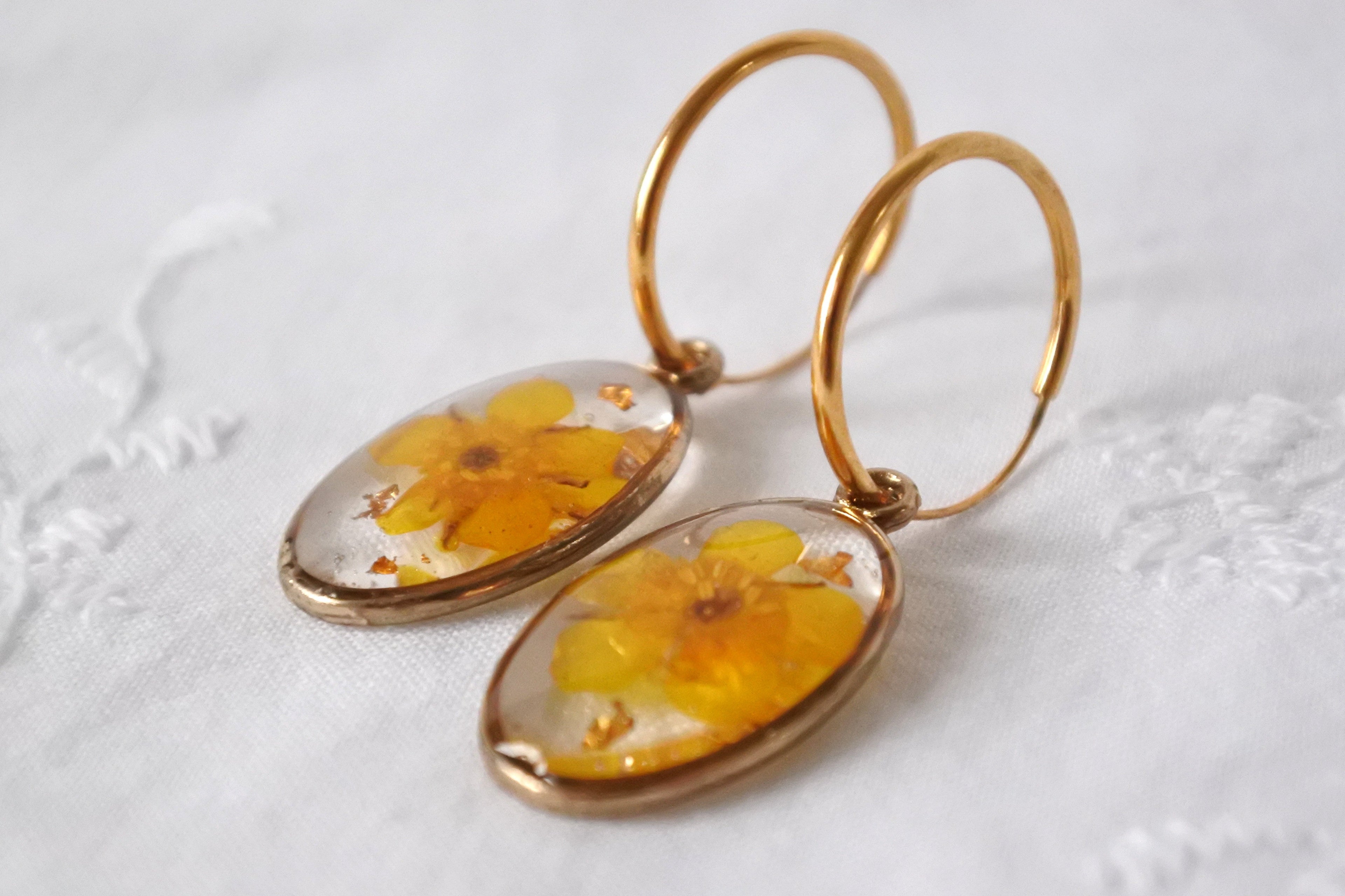 Mini créoles Boutons d'or