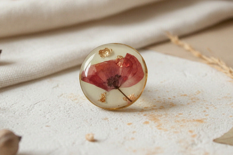 Pin’s – Coquelicot & Vert d’eau