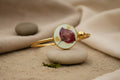 Bracelet jonc - Coquelicot vert d'eau