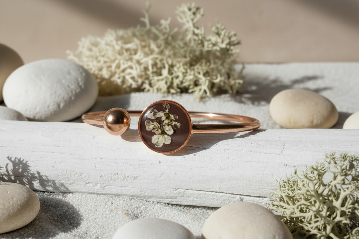 Bracelet jonc - Carotte sauvage & Prune