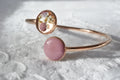 Bracelet jonc - Carotte sauvage & Vieux rose