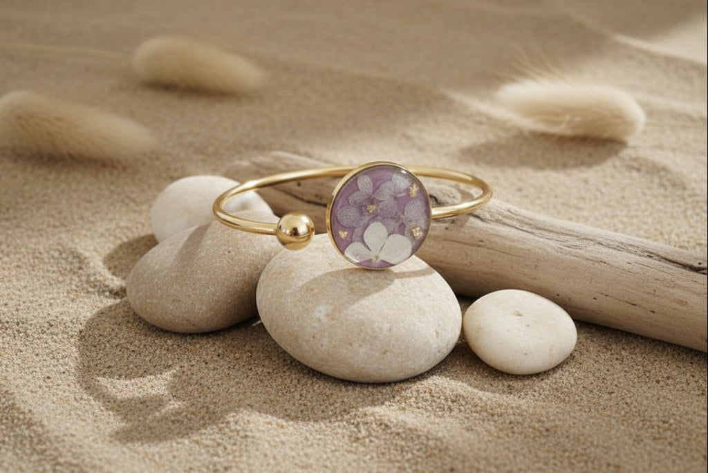 Bracelet jonc - Hortensia