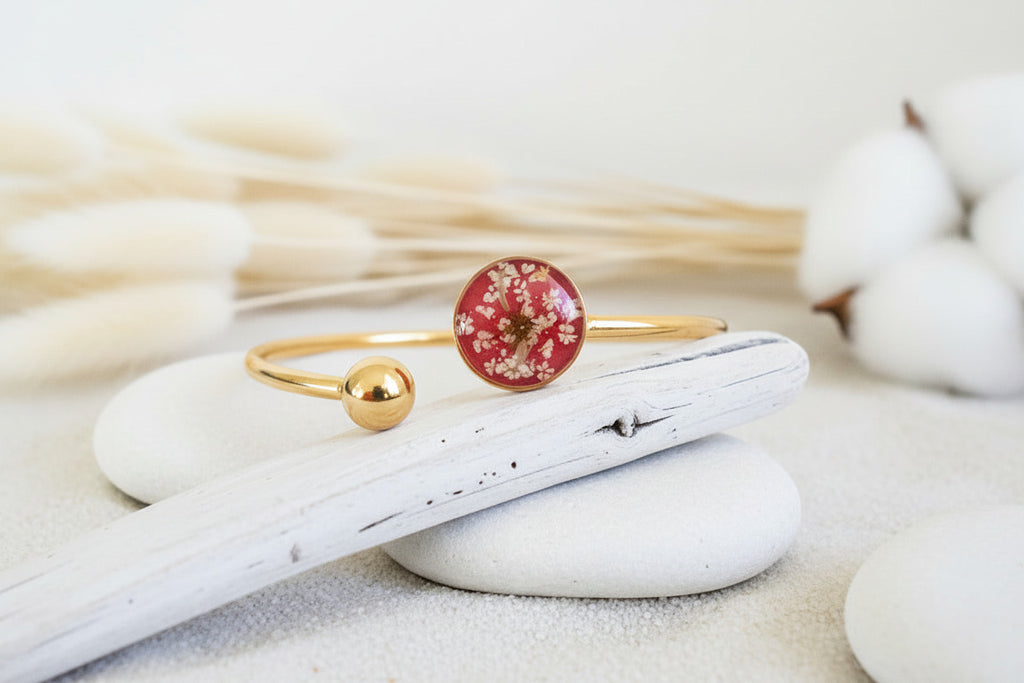 Bracelet jonc - Carotte sauvage (rouge)