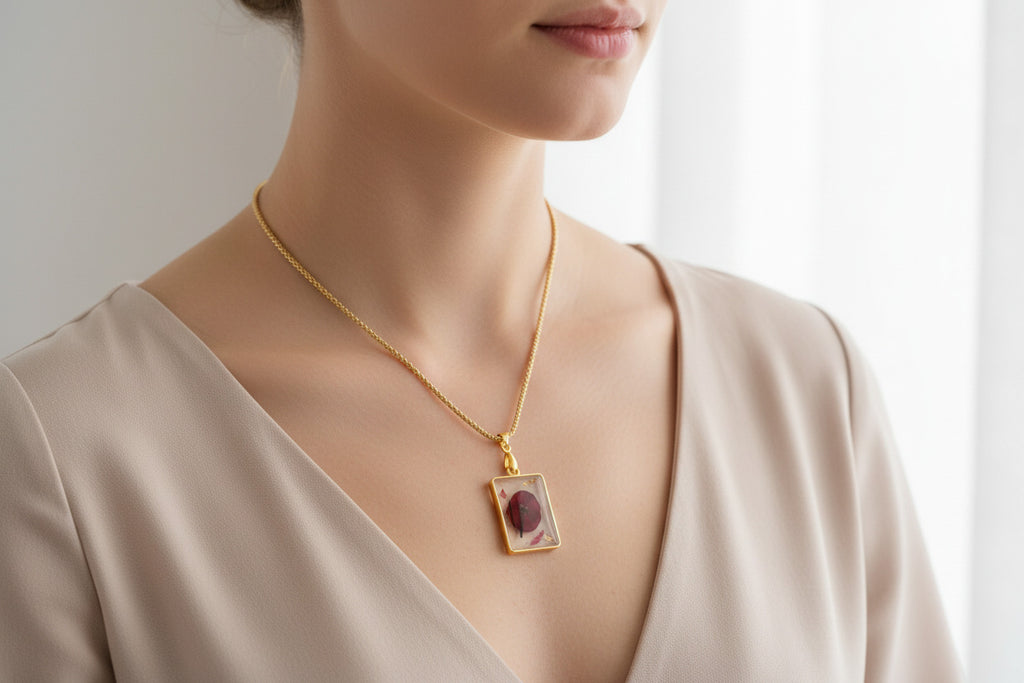 Collier pendentif rectangle – Epine du Christ