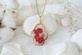 Collier pendentif feuille – Fleurs d'Epine du Christ