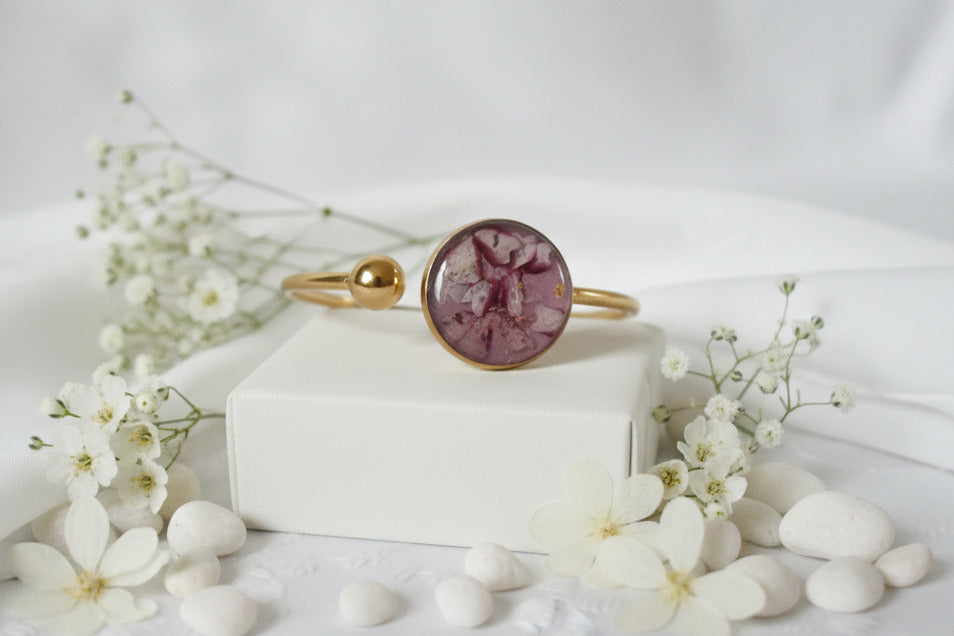 Parure florale — Verveine & Résine mauve