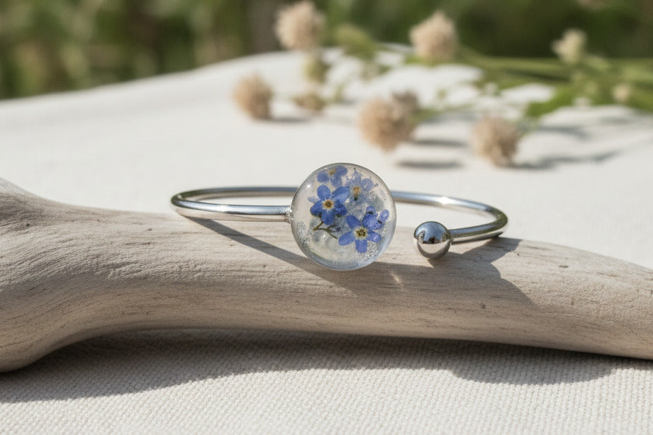 Bracelet jonc - Myosotis