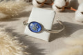 Bracelet réglable semi-rigide saphir - Fleurs de carotte sauvage