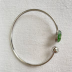 Bracelet jonc ajustable "Alysse Olive" - Collection Chroma