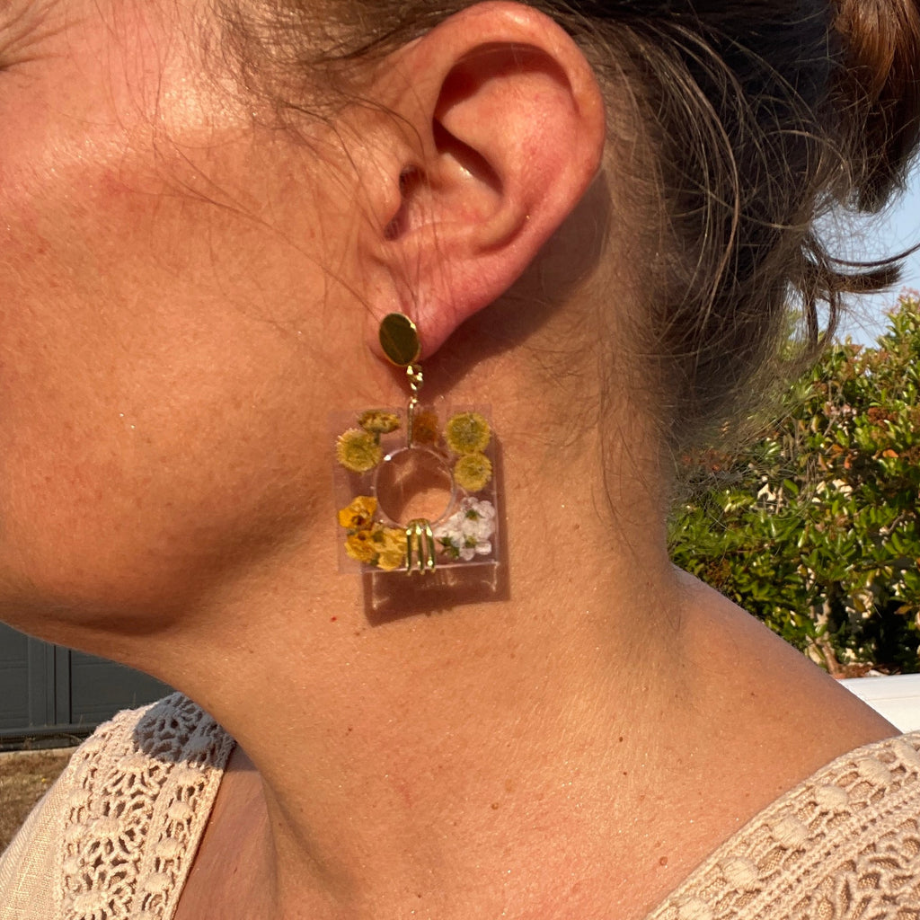 ◐ Boucles d’oreilles Éclipse - Dorées