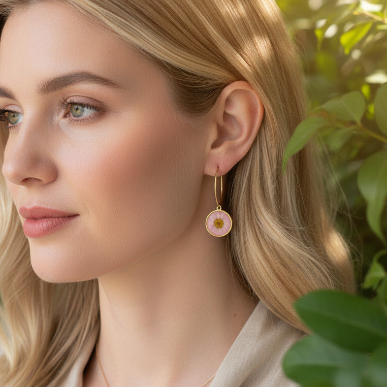 Boucles d'oreilles Halo Doré - Collection Chroma