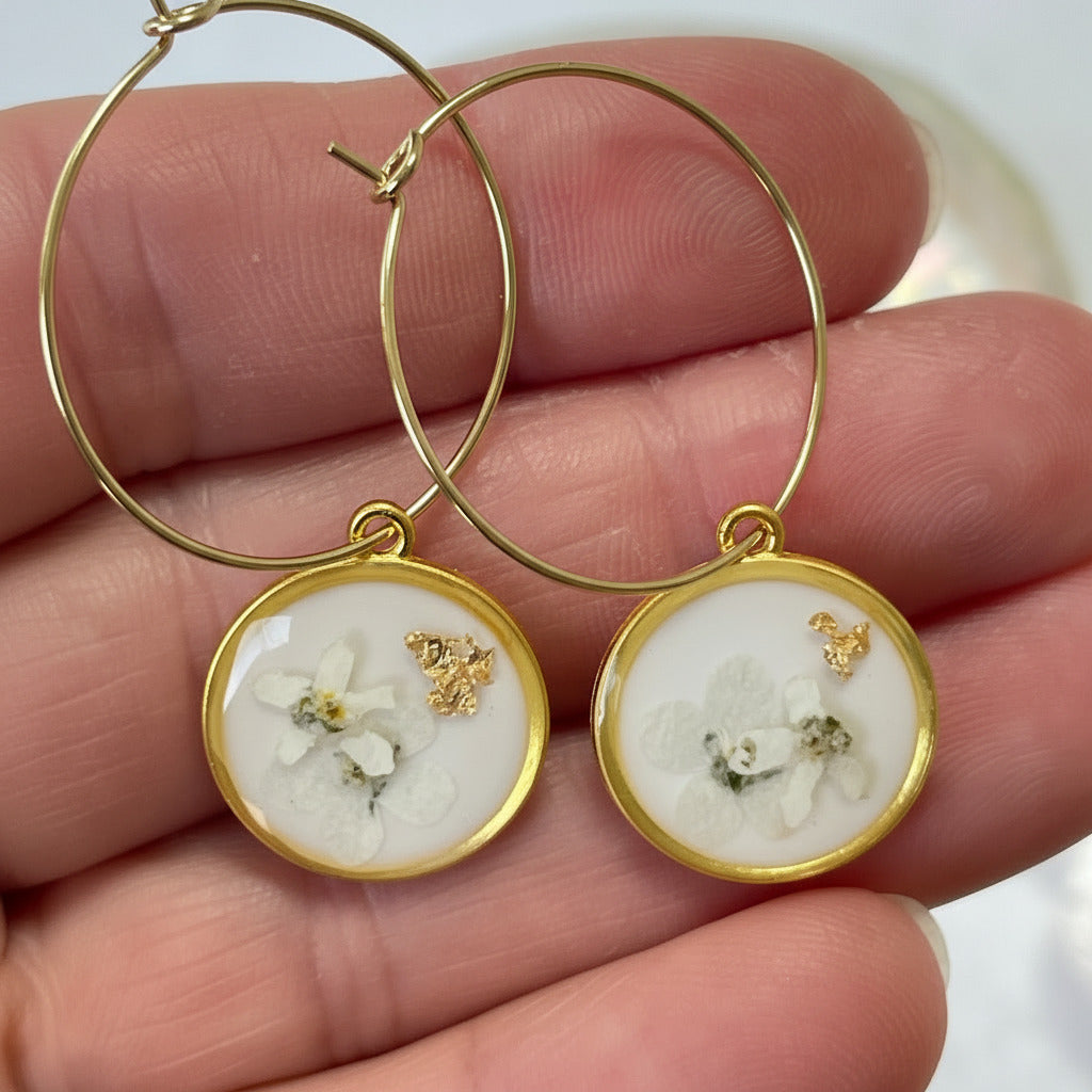 Boucles d'oreilles Halo Doré - Collection Chroma