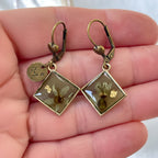 Boucles d'oreilles Eclat Bronze Carré - Collection Chroma