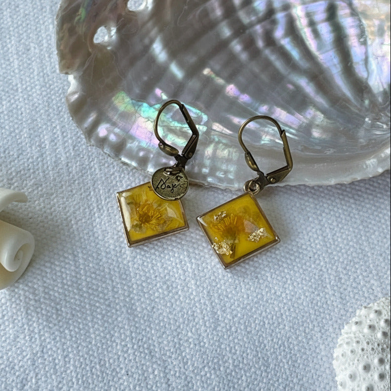 Boucles d'oreilles Eclat Bronze Carré - Collection Chroma