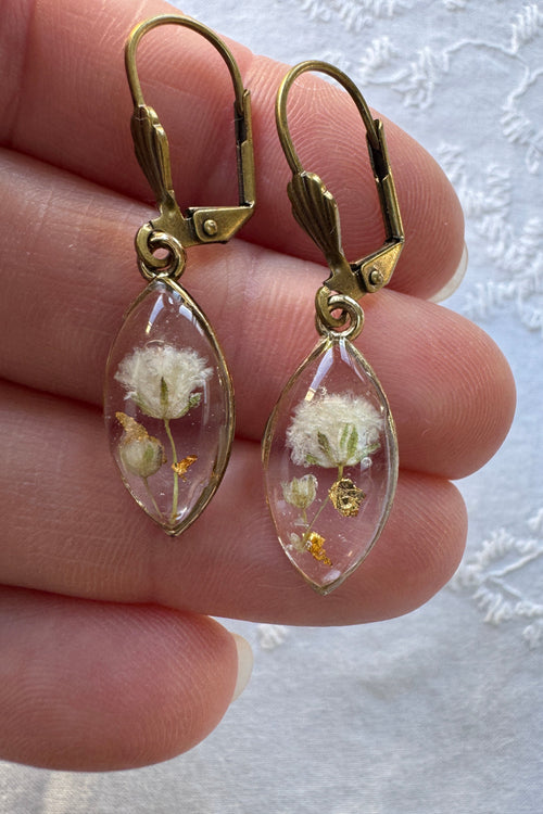 Boucles d'oreilles - Blanche (Gypsophile)