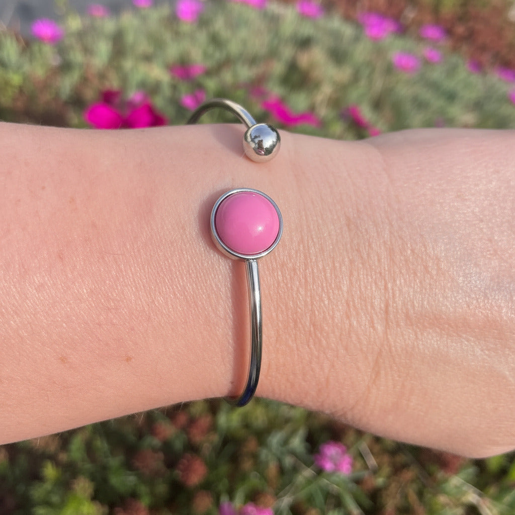 Bracelet jonc ajustable "Lumière pure" - Collection Chroma