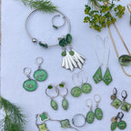 Bracelet jonc ajustable "Alysse Olive" - Collection Chroma