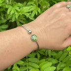 Bracelet jonc ajustable "Alysse Olive" - Collection Chroma