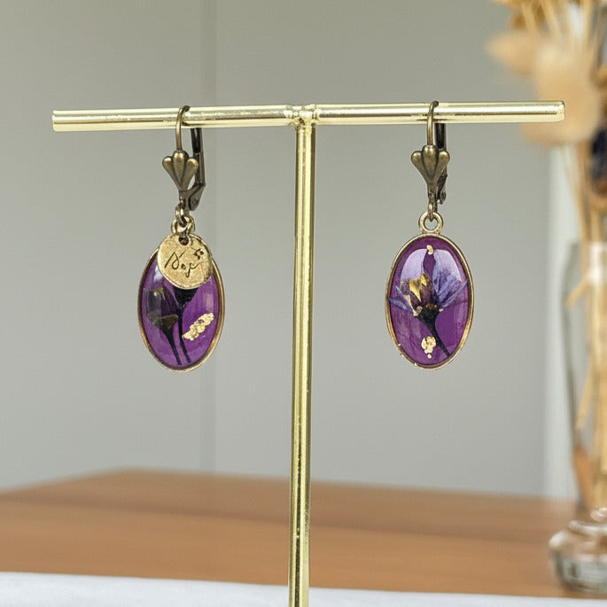 Boucles d'oreilles Eclat Bronze Ovale - Collection Chroma