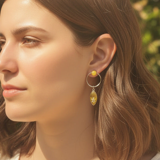 Modèle Aura porté (coloris Jaune Solaire)
