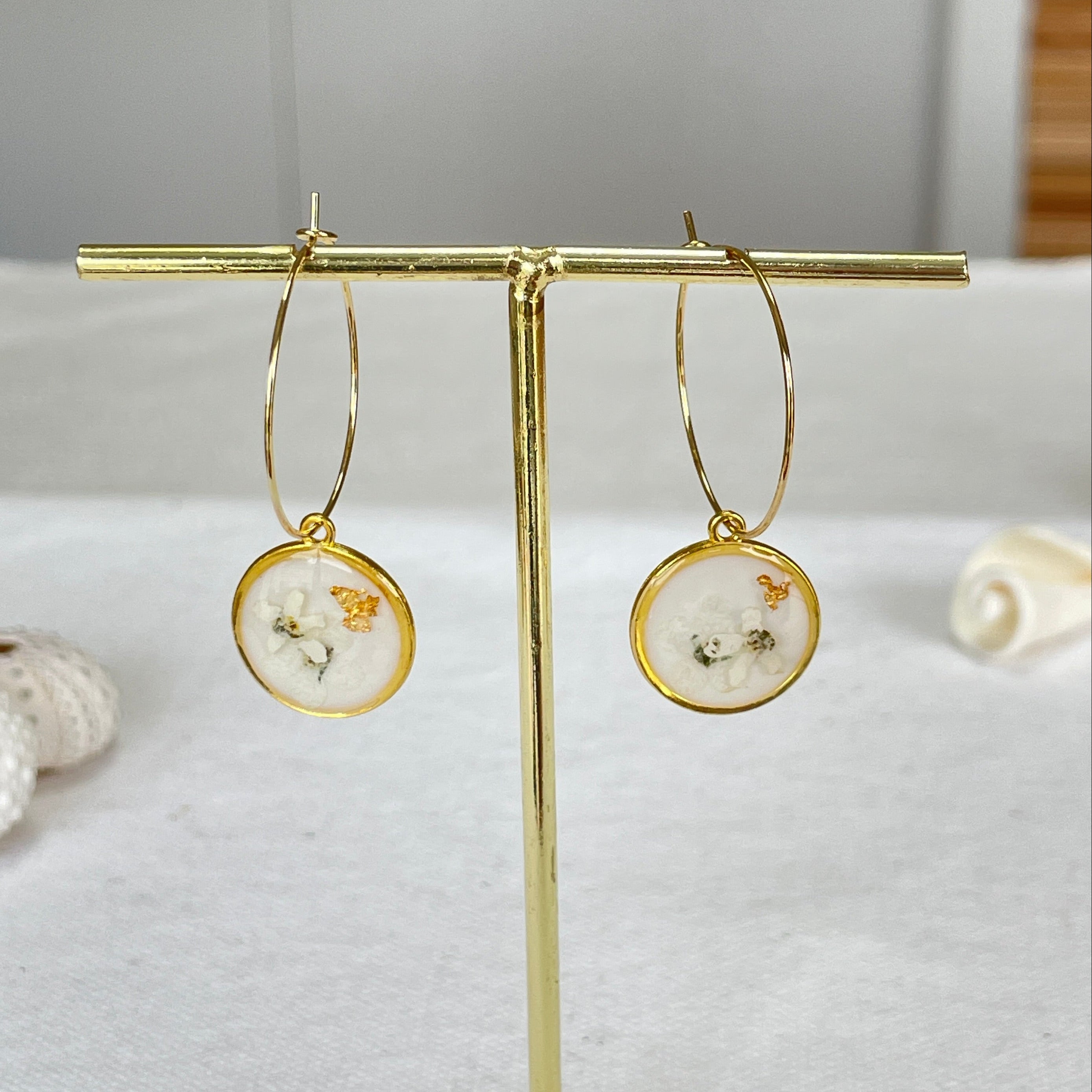 Boucles d'oreilles Halo Doré - Collection Chroma