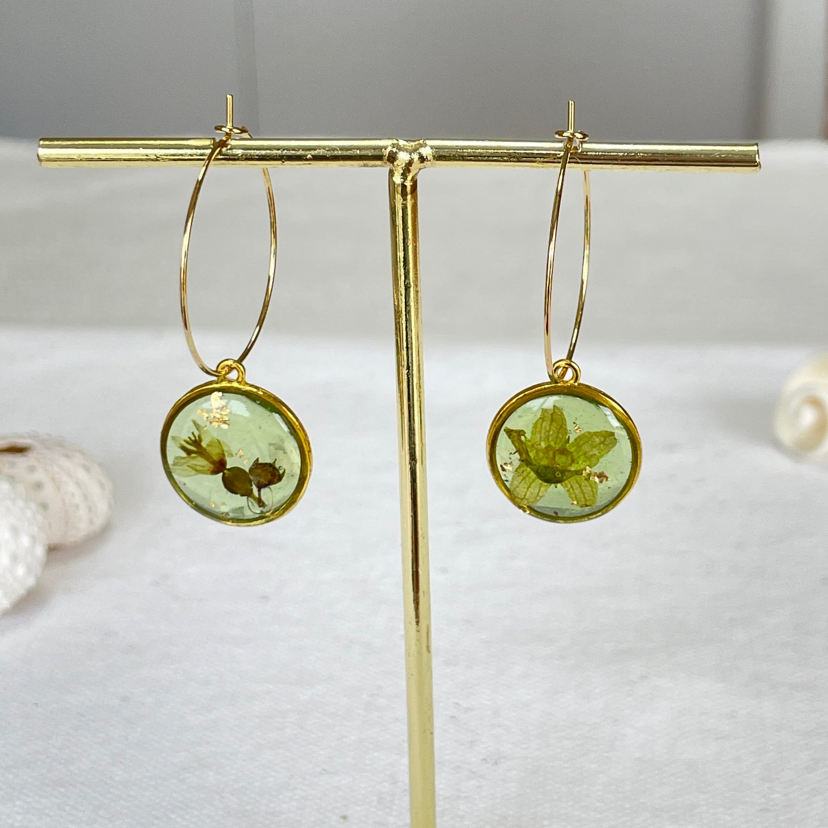 Boucles d'oreilles Halo Doré - Collection Chroma