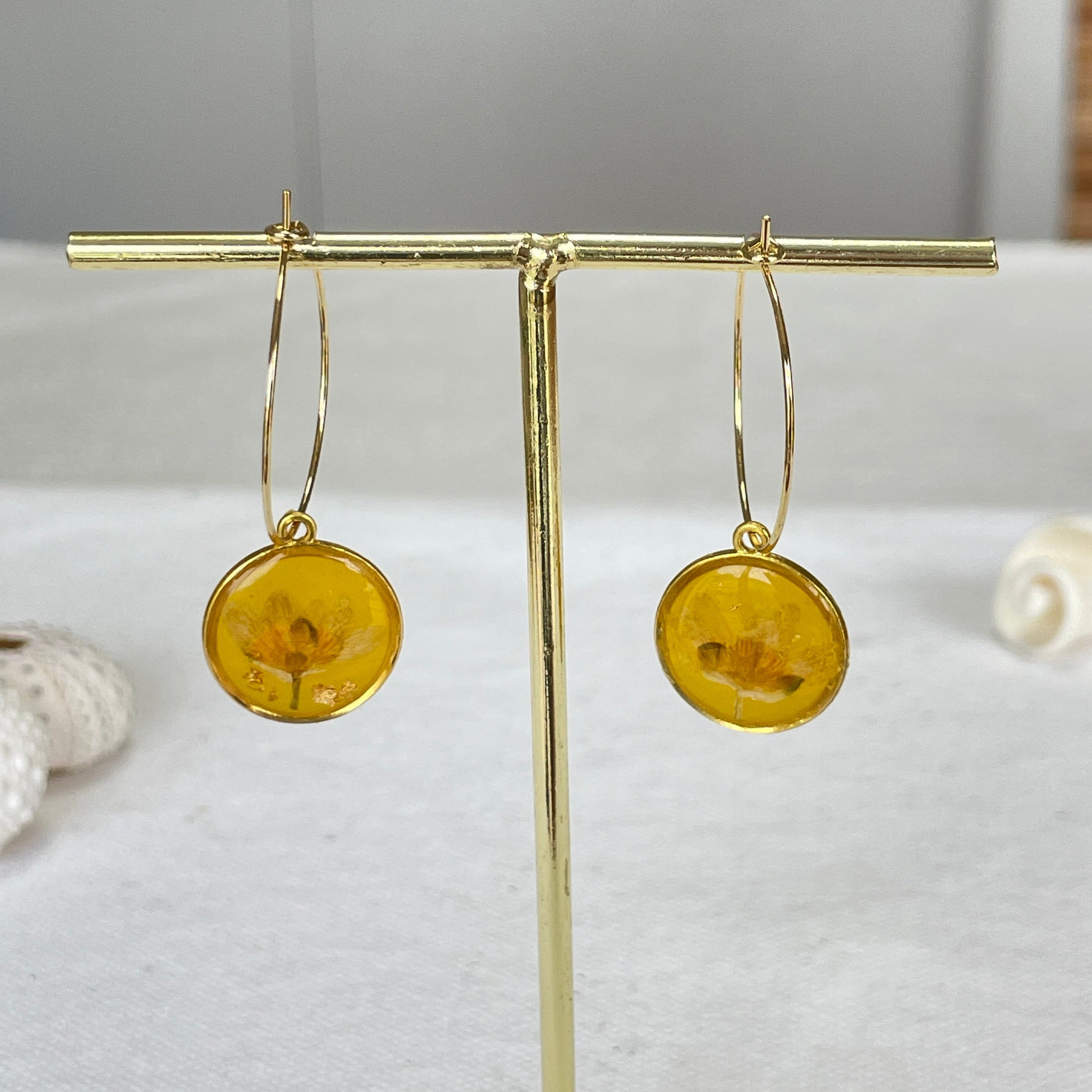 Boucles d'oreilles Halo Doré - Collection Chroma