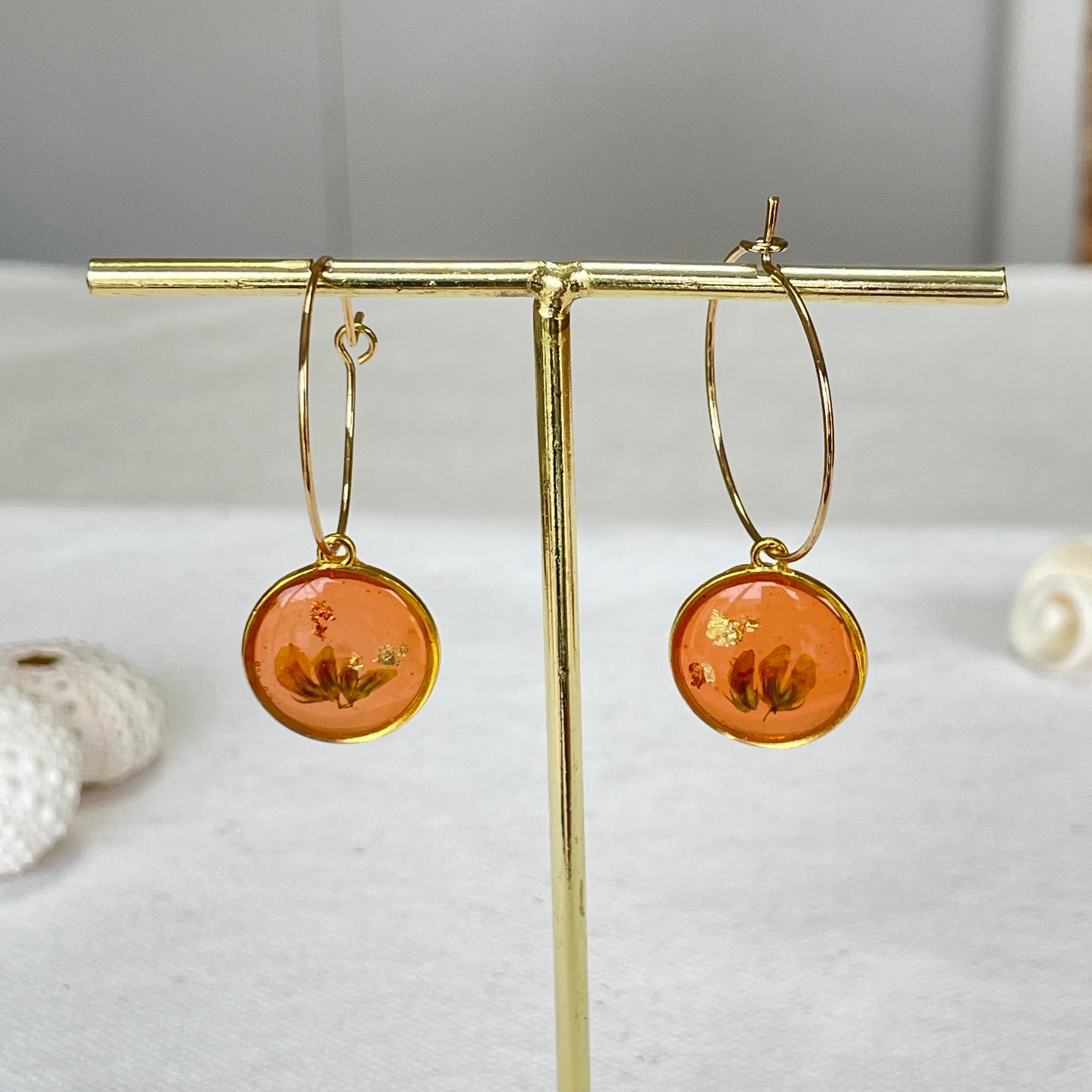 Boucles d'oreilles Halo Doré - Collection Chroma