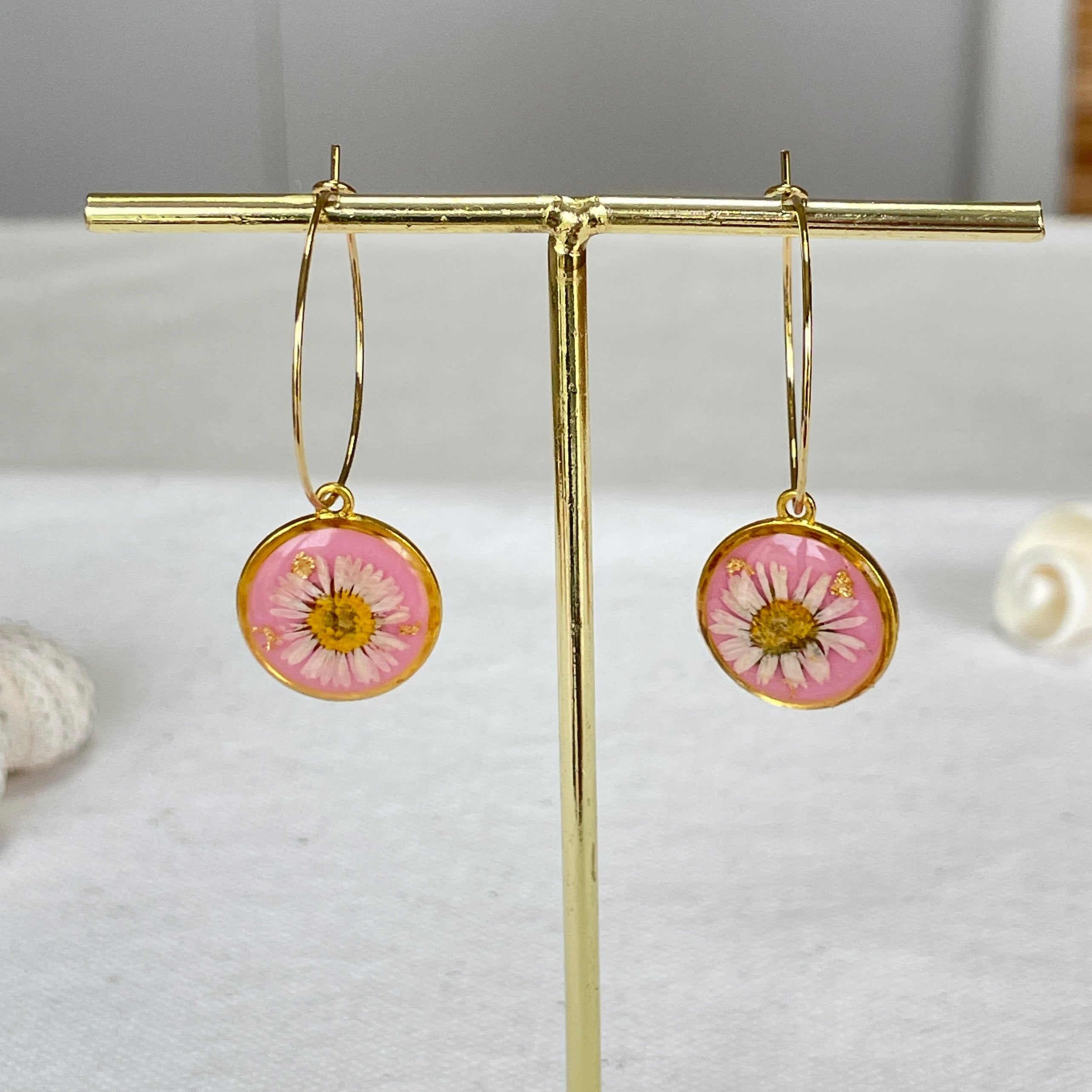 Boucles d'oreilles Halo Doré - Collection Chroma